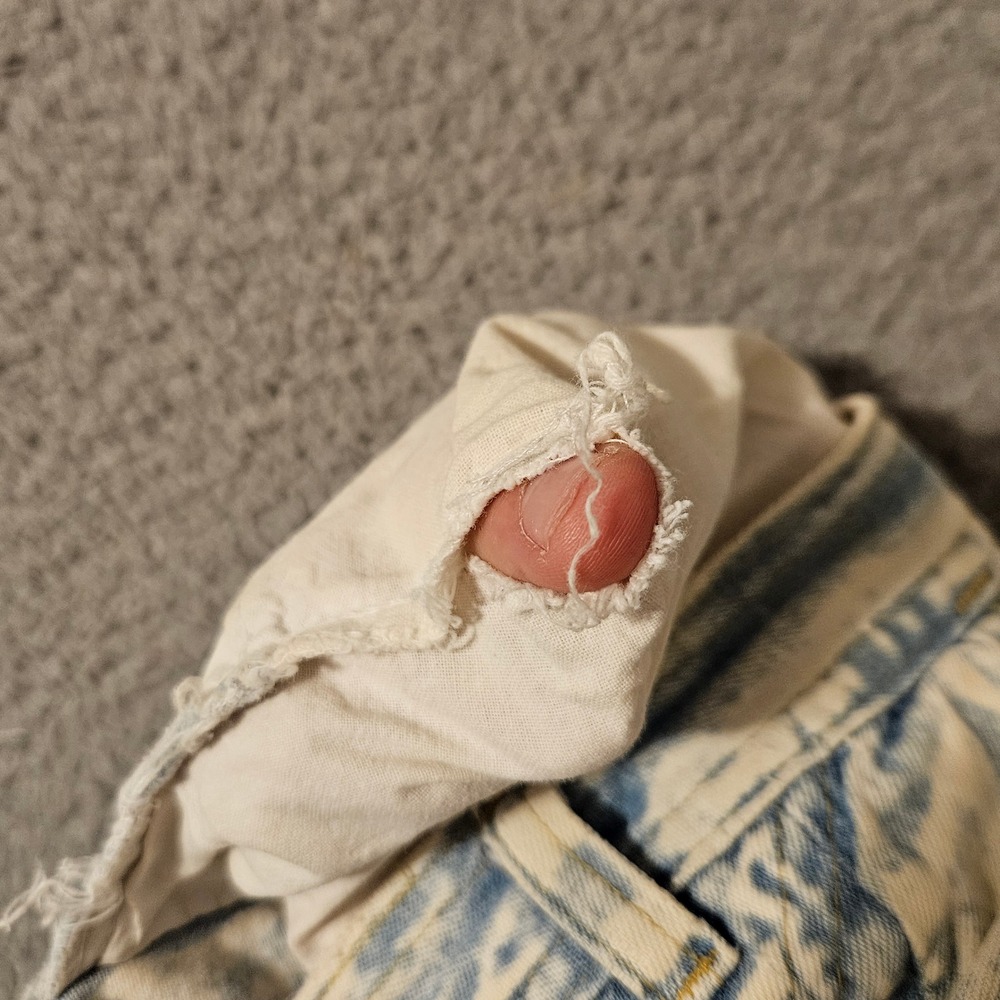 Vintage Quiksilver Denim Shorts Size 30 x 8 USA Made Light Acid Wash Jorts - Picture 11 of 15